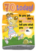 70th birthday card