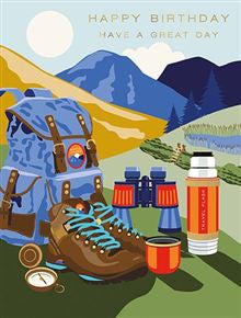 Hiking - birthday card