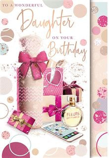 Wonderful Daughter on Your Birthday- large card