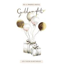 Wonderful Goddaughter- birthday card