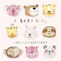 A Baby Girl - New Baby Girl Card