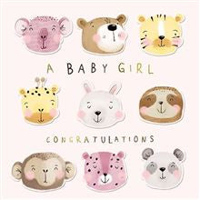 A baby girl - new baby card