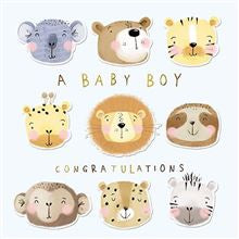 A baby boy - new baby card