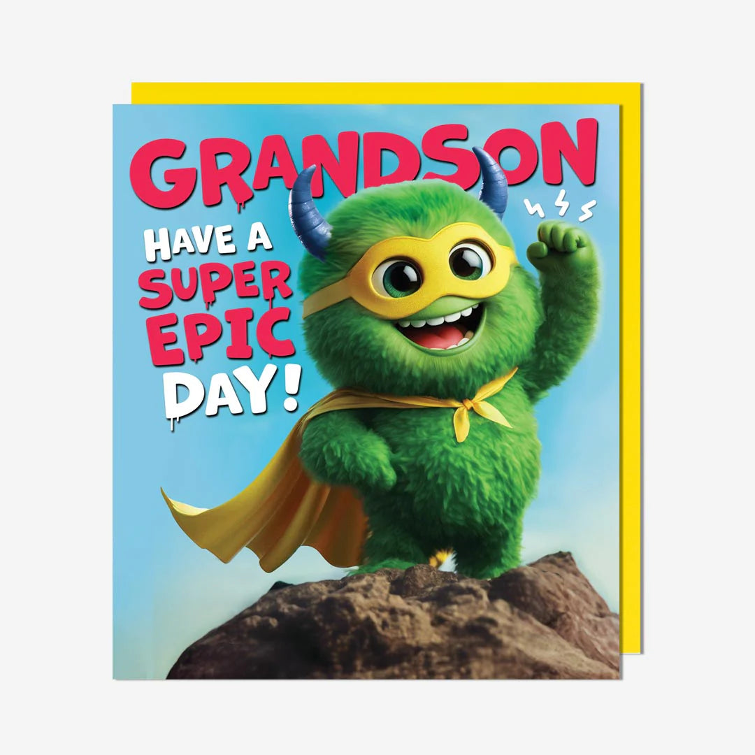 Grandson, epic day -  birthday card