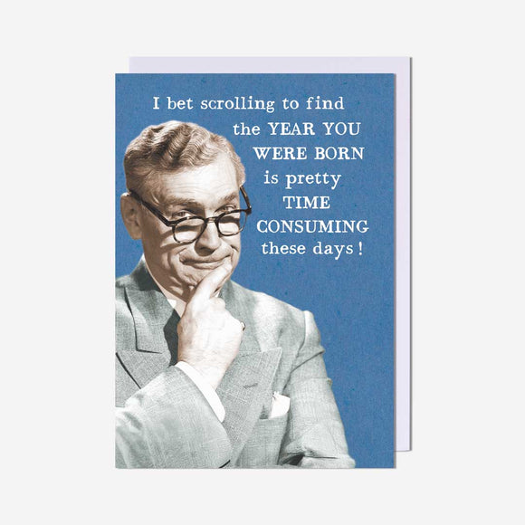 Scrolling - Birthday card