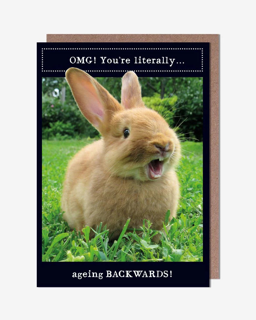 Aging backwards - Birthday card