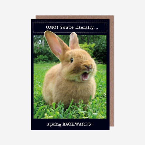 Aging backwards - Birthday card