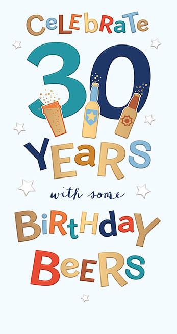 Celebrate 30 years - birthday card