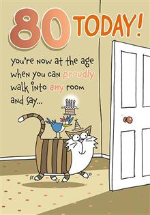 80th birthday card