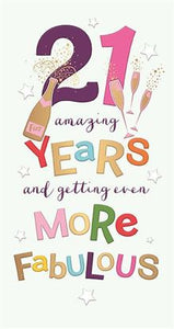 21 Amazing years - birthday card