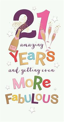 21 Amazing years - birthday card