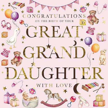 On the Birth of Your Great-Granddaughter card