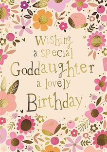 Special Goddaughter Birthday card