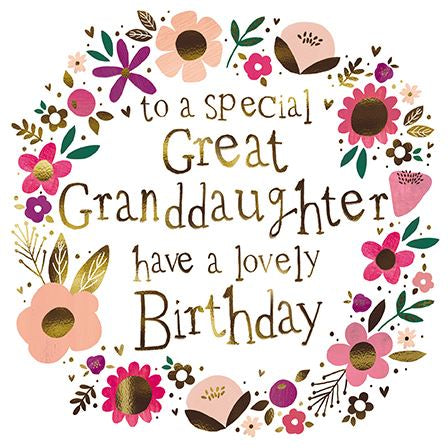 Great-Granddaughter - birthday card