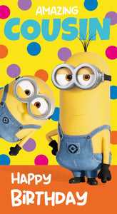 Cousin - Minions birthday card