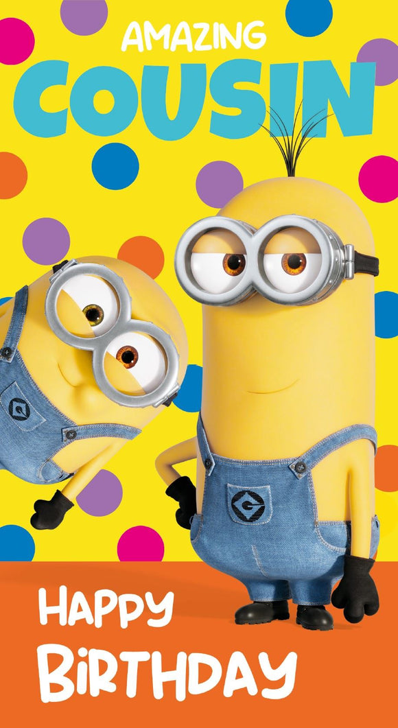 Cousin - Minions birthday card
