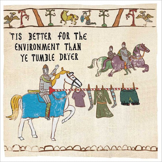 The tumble dryer - Hysterical Heritage funny greetings card