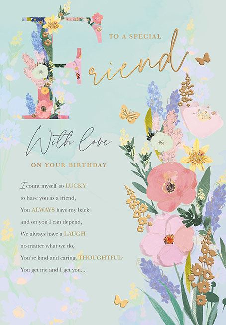 Friend, with love - Birthday card