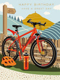 Countryside cycling - birthday card