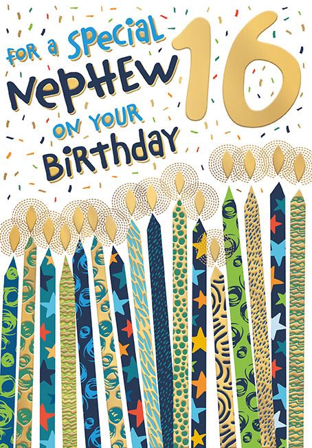 Nephew 16th Birthday card