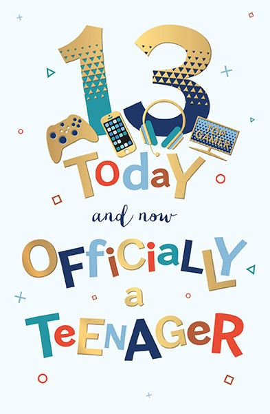 Officially a teenager - 13th Birthday card