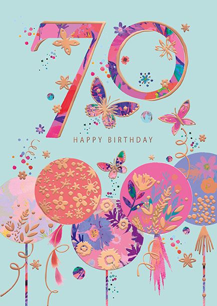 70 Happy Birthday card