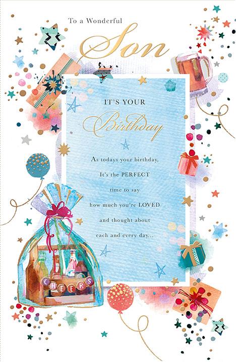 Wonderful son on your Birthday card