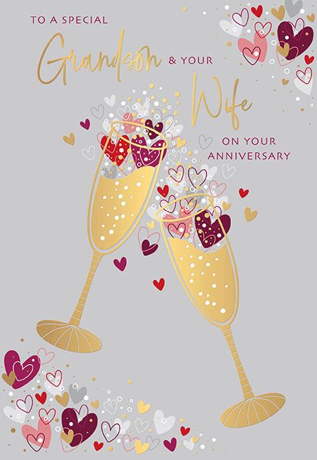 To a Special Grandson & Wife- anniversary card