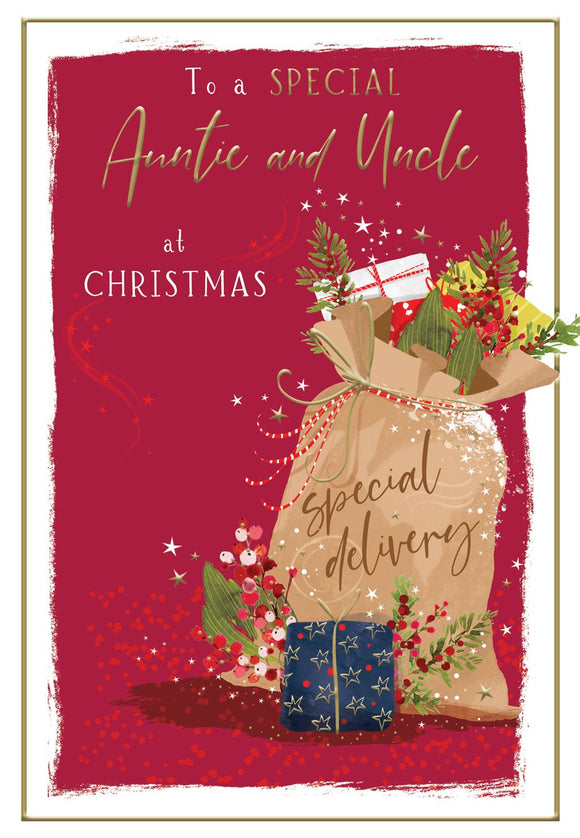 Special Auntie & Uncle Christmas card