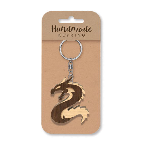 Dragon wooden keyring