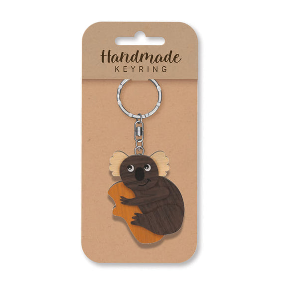 Koala wooden keyring