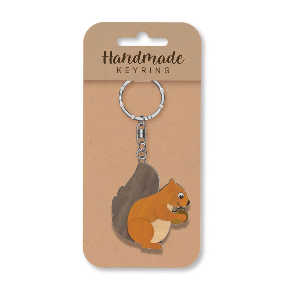 Squirrel - Wooden Keyring
