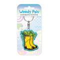 Wellies wooden keyring