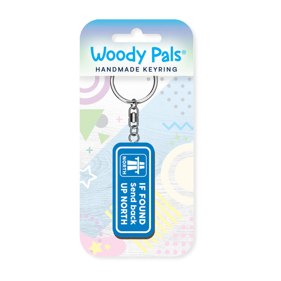 Up North wooden keyring