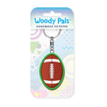 Rugby ball wooden keyring
