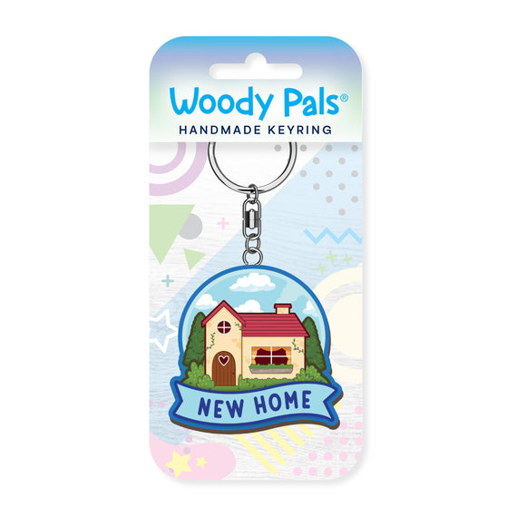 New home wooden keyring