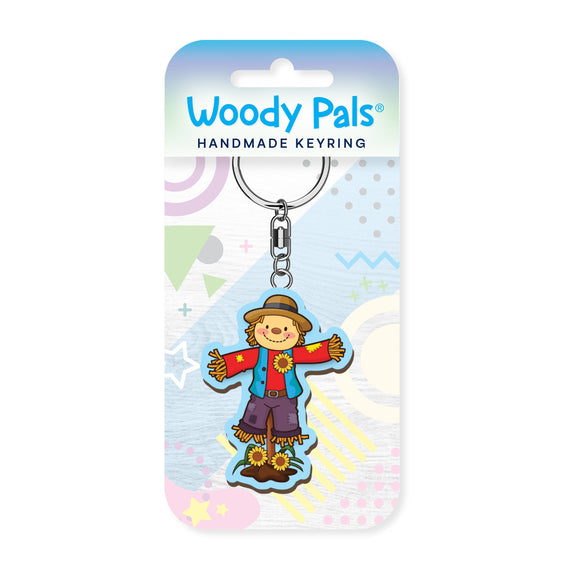 Scarecrow wooden keyring