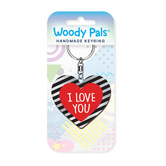 I love you…wooden keyring