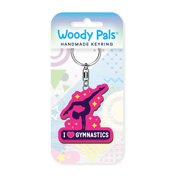 Gymnastics….wooden keyring