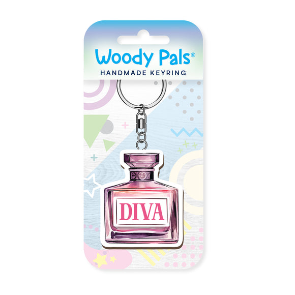 Diva…wooden keyring