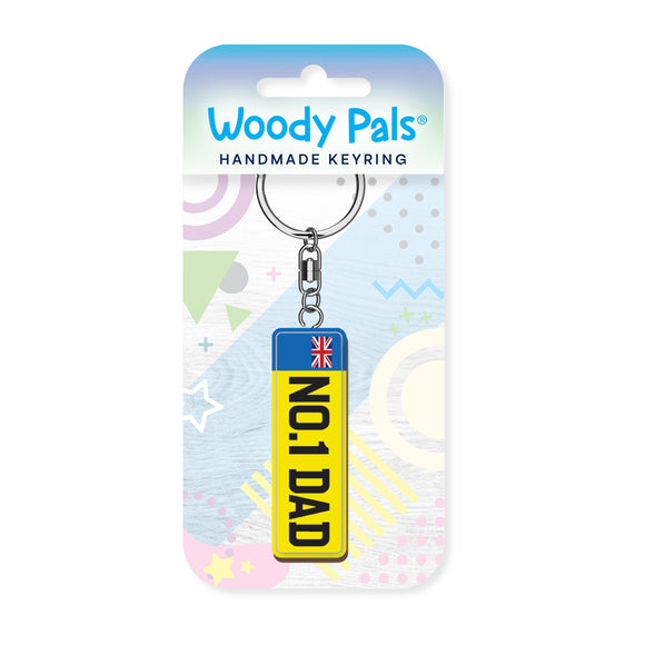 No 1 Dad…wooden keyring