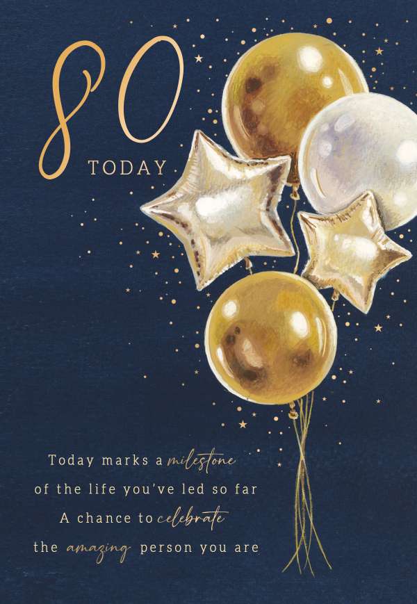 80th birthday card