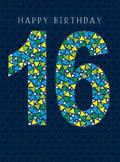 16  geometric birthday card