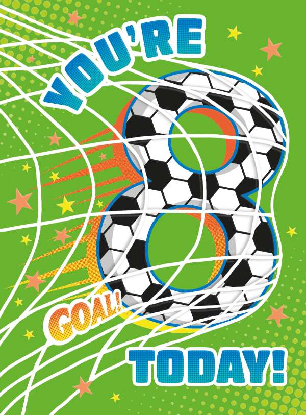 Goal! 8th Birthday card