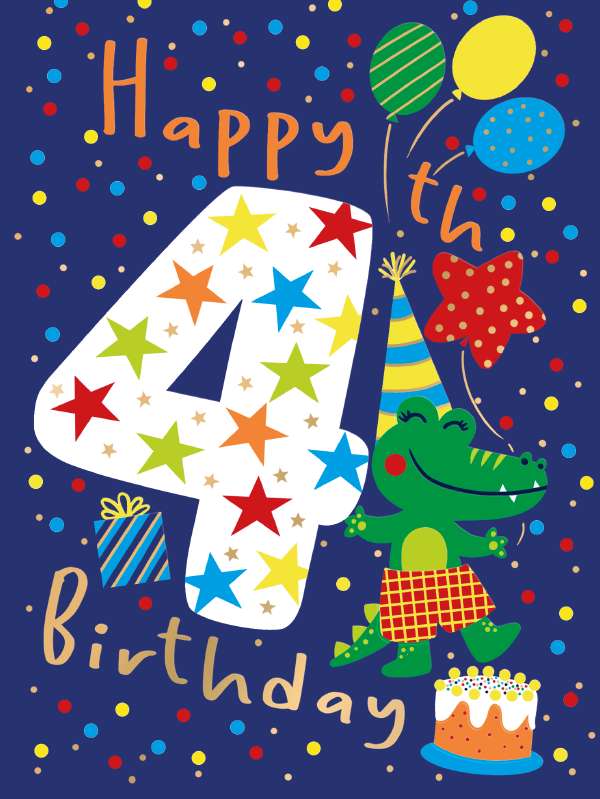 4th Birthday card