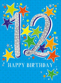 12 today  Blue Birthday card