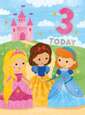 3 Today Princesses Birthday card