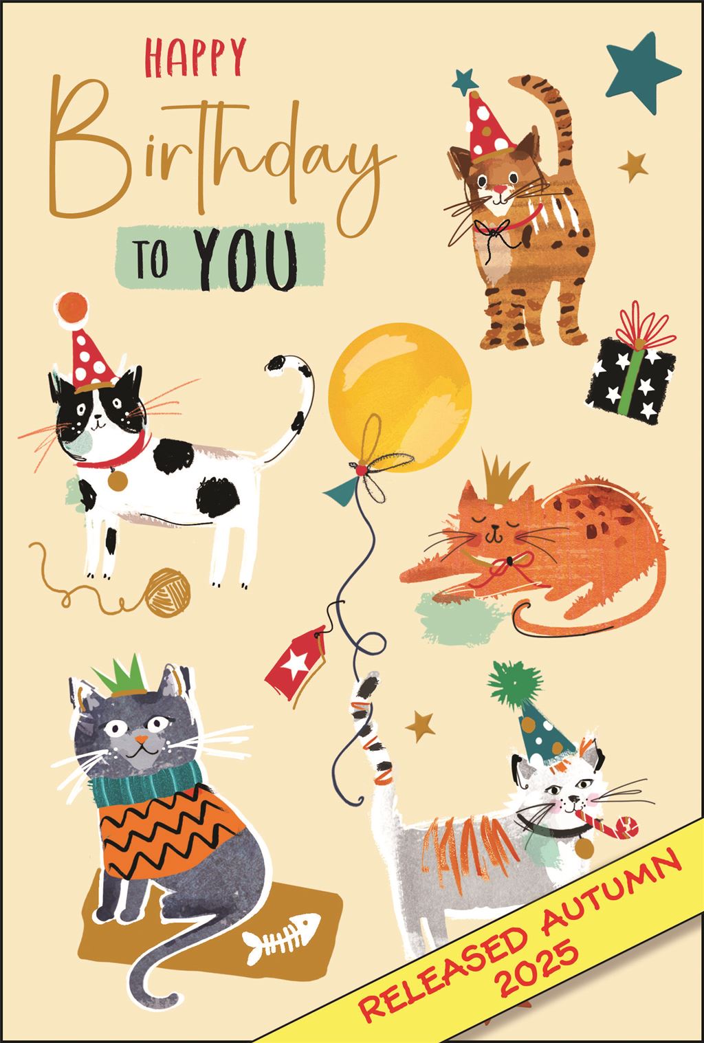 Happy Birthday, cats - card