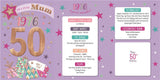 Mum born  in 1976 - 50th birthday card
