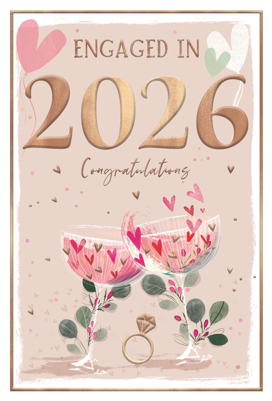 Engaged in 2026- Engagement card